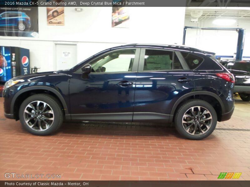 Deep Crystal Blue Mica / Parchment 2016 Mazda CX-5 Grand Touring AWD