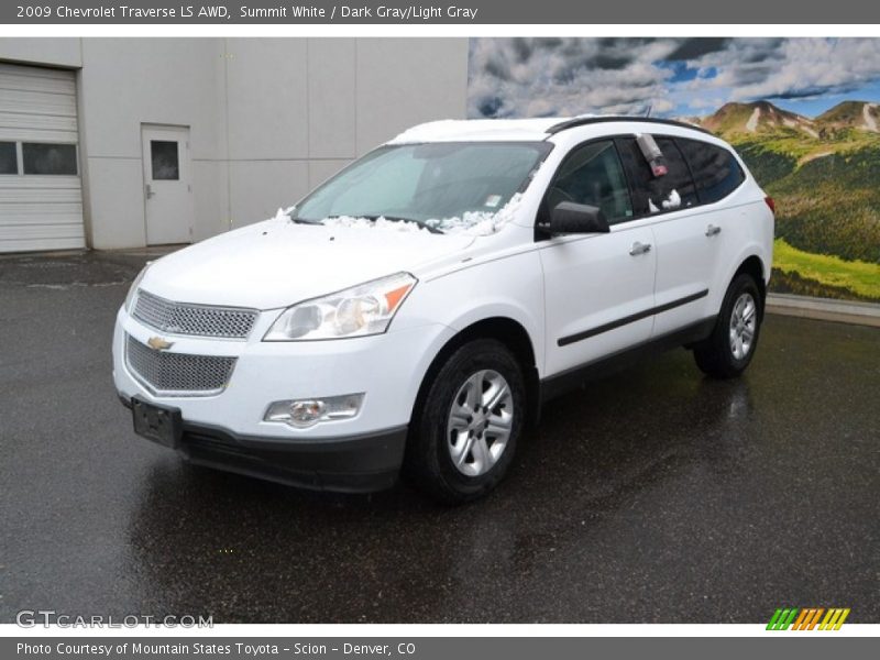 Summit White / Dark Gray/Light Gray 2009 Chevrolet Traverse LS AWD