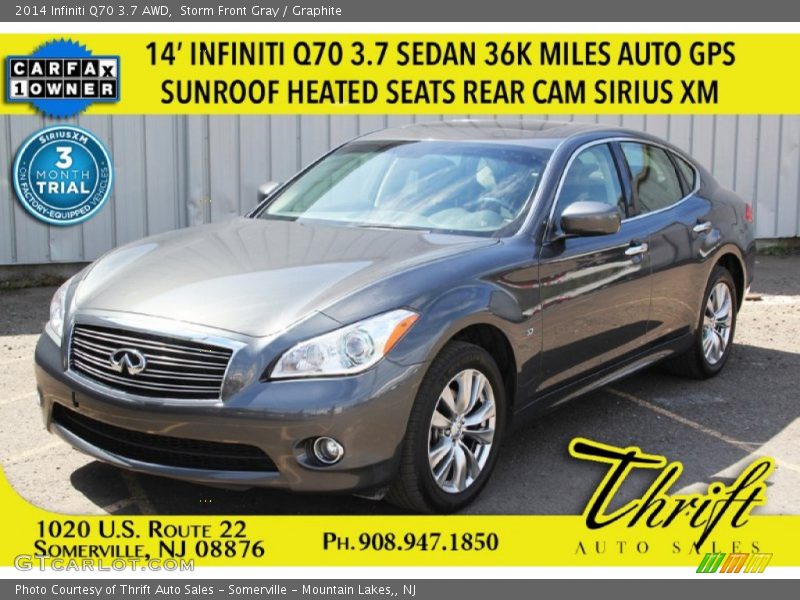 Storm Front Gray / Graphite 2014 Infiniti Q70 3.7 AWD