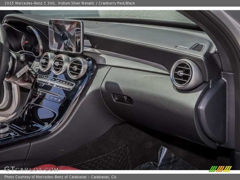 Iridium Silver Metallic / Cranberry Red/Black 2015 Mercedes-Benz C 300