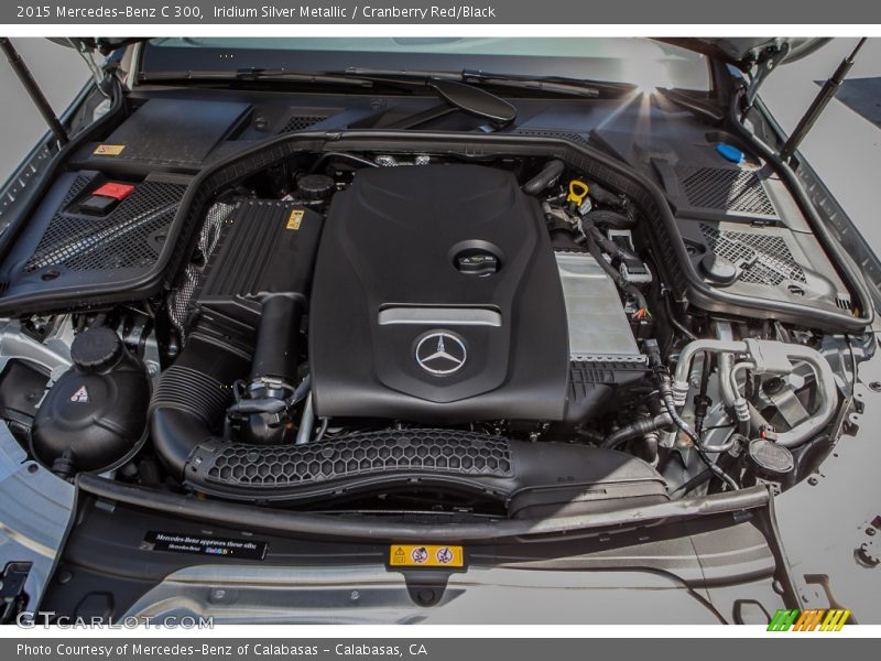 Iridium Silver Metallic / Cranberry Red/Black 2015 Mercedes-Benz C 300
