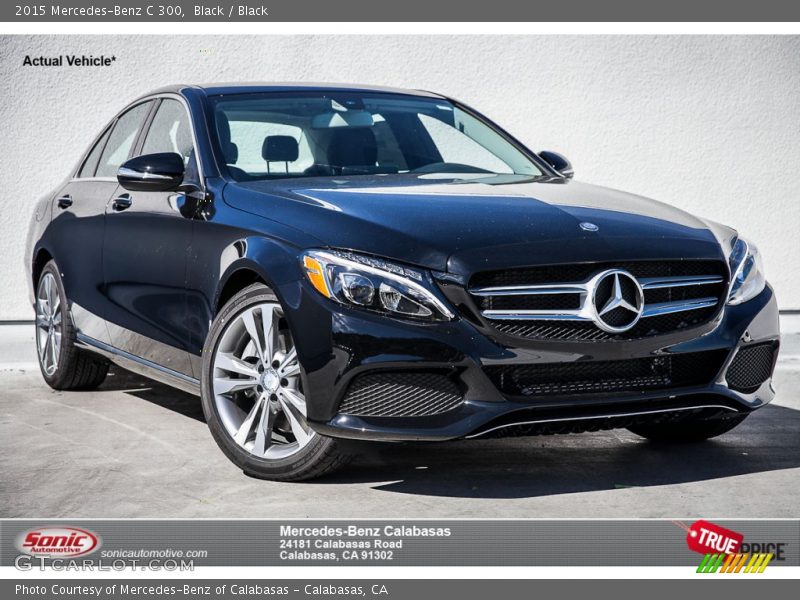 Black / Black 2015 Mercedes-Benz C 300