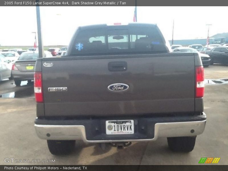 Dark Shadow Grey Metallic / Tan 2005 Ford F150 Lariat SuperCrew 4x4