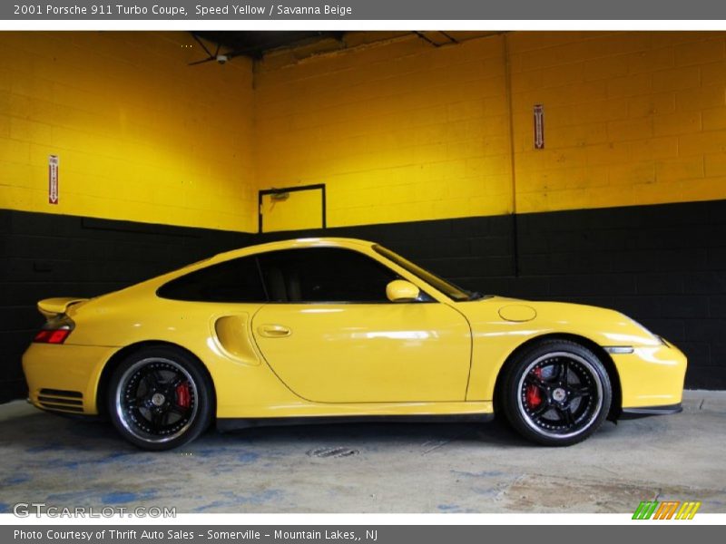 Speed Yellow / Savanna Beige 2001 Porsche 911 Turbo Coupe