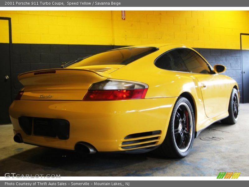 Speed Yellow / Savanna Beige 2001 Porsche 911 Turbo Coupe