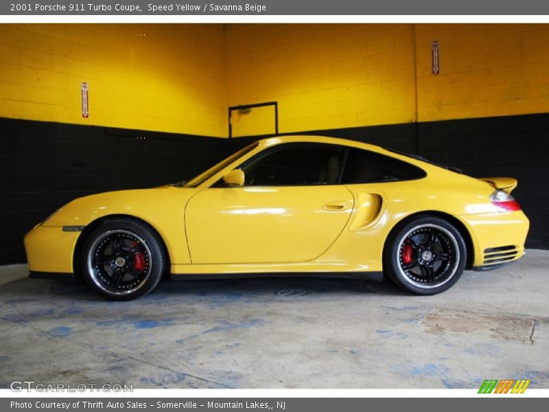 Speed Yellow / Savanna Beige 2001 Porsche 911 Turbo Coupe