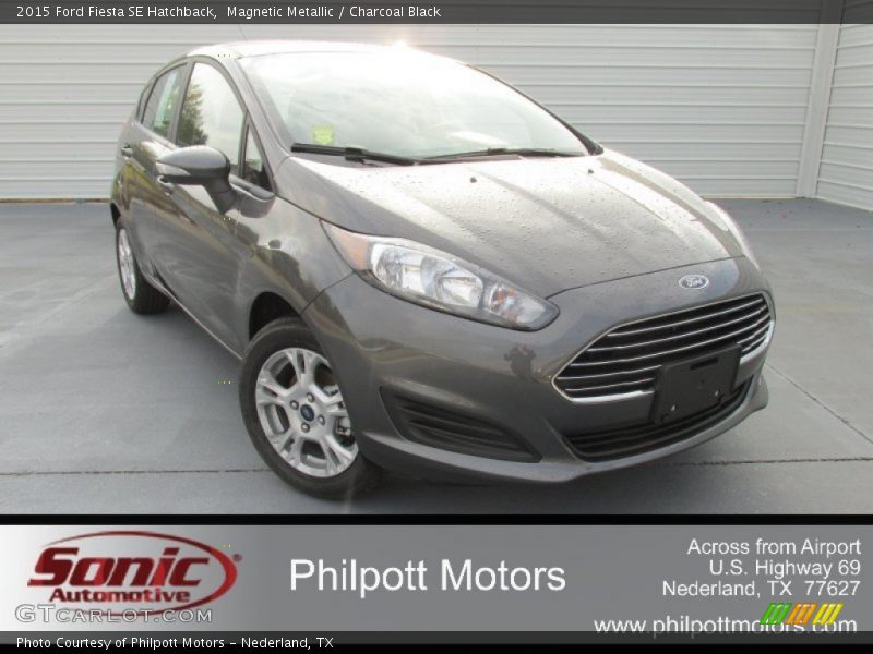 Magnetic Metallic / Charcoal Black 2015 Ford Fiesta SE Hatchback