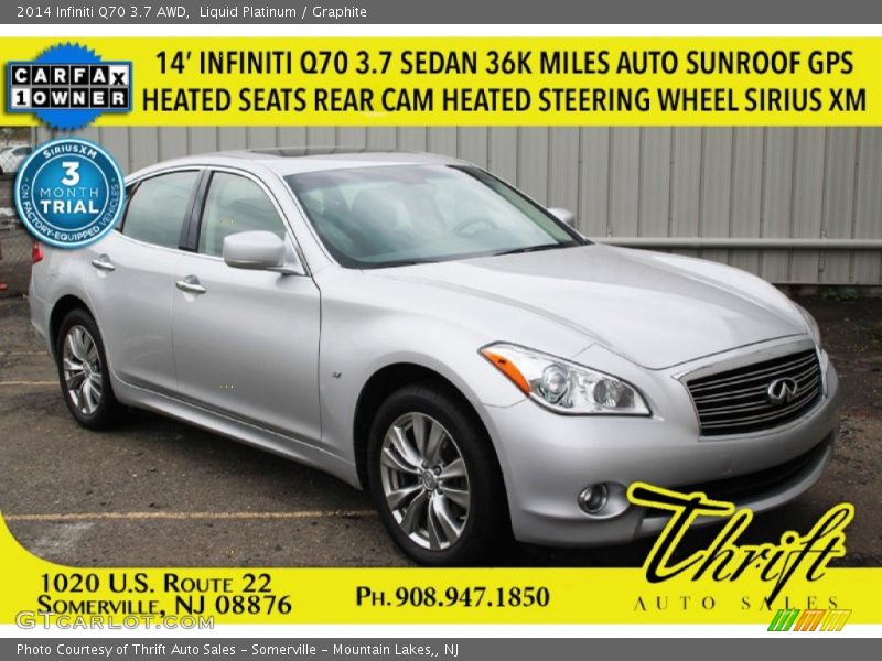 Liquid Platinum / Graphite 2014 Infiniti Q70 3.7 AWD