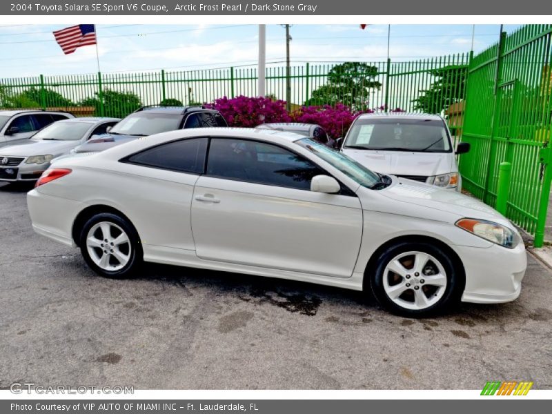 Arctic Frost Pearl / Dark Stone Gray 2004 Toyota Solara SE Sport V6 Coupe