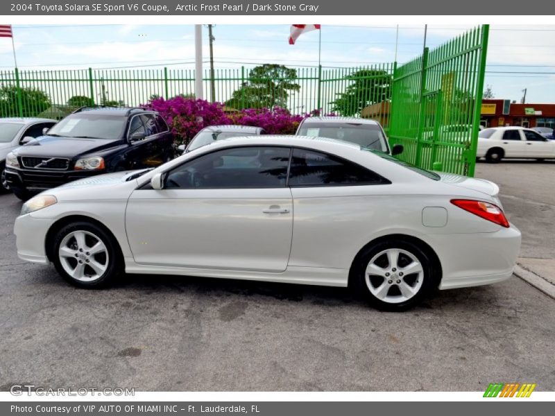 Arctic Frost Pearl / Dark Stone Gray 2004 Toyota Solara SE Sport V6 Coupe