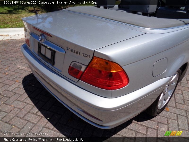 Titanium Silver Metallic / Grey 2001 BMW 3 Series 325i Convertible