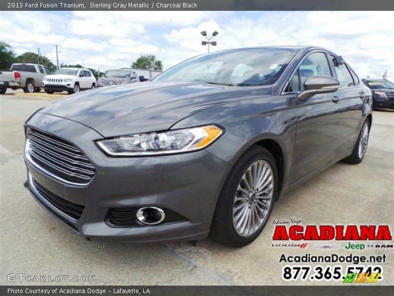 Sterling Gray Metallic / Charcoal Black 2013 Ford Fusion Titanium