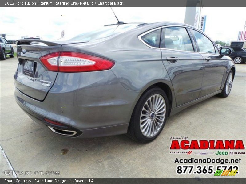 Sterling Gray Metallic / Charcoal Black 2013 Ford Fusion Titanium