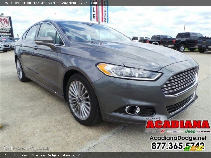 Sterling Gray Metallic / Charcoal Black 2013 Ford Fusion Titanium