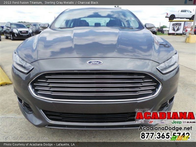 Sterling Gray Metallic / Charcoal Black 2013 Ford Fusion Titanium