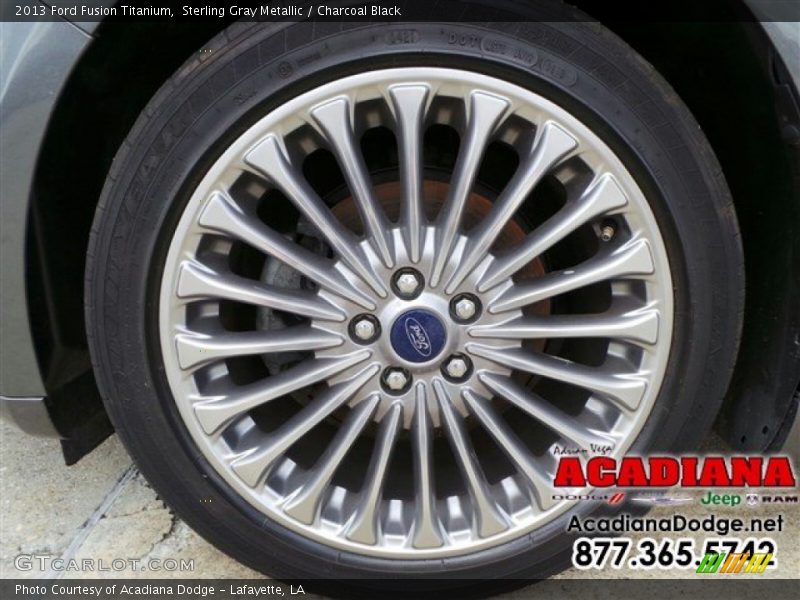Sterling Gray Metallic / Charcoal Black 2013 Ford Fusion Titanium