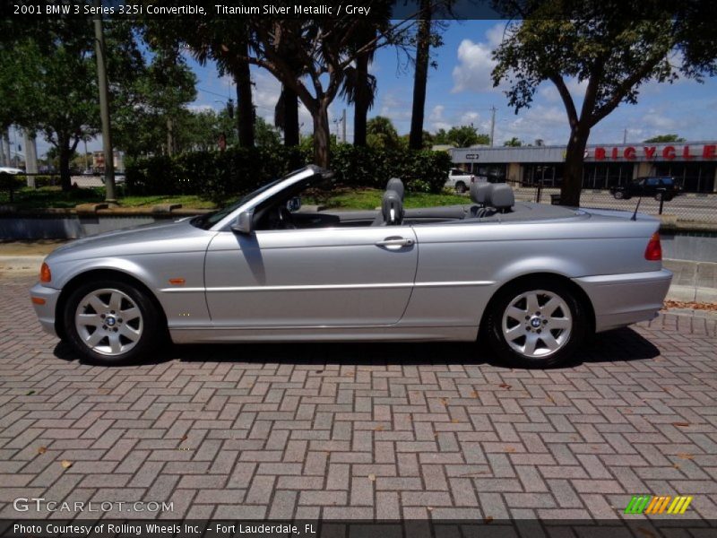 Titanium Silver Metallic / Grey 2001 BMW 3 Series 325i Convertible