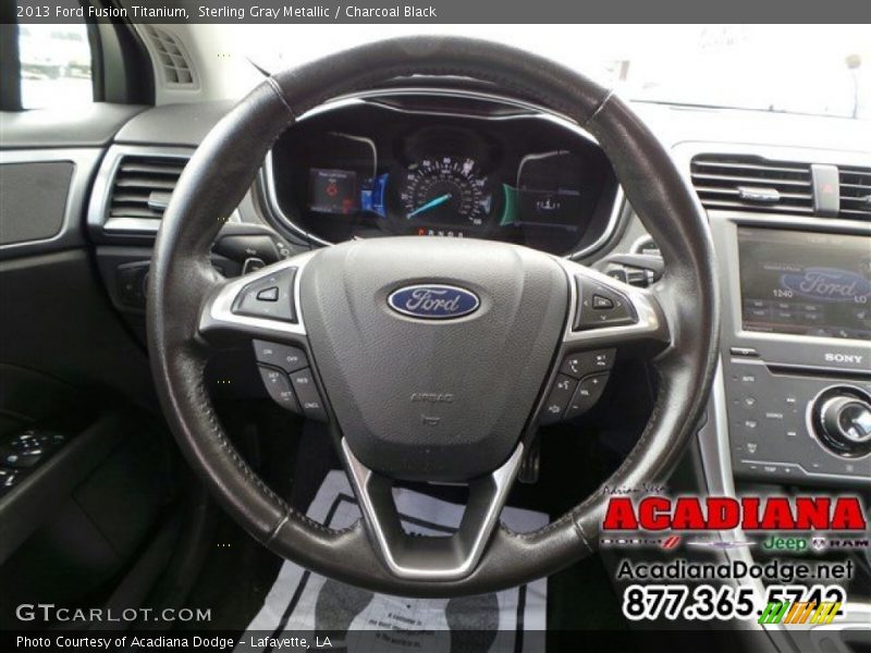 Sterling Gray Metallic / Charcoal Black 2013 Ford Fusion Titanium