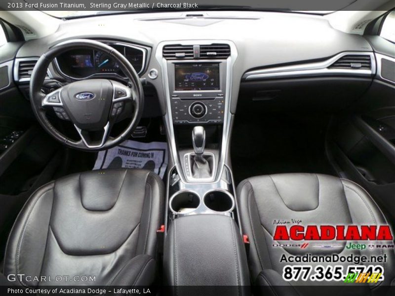 Sterling Gray Metallic / Charcoal Black 2013 Ford Fusion Titanium