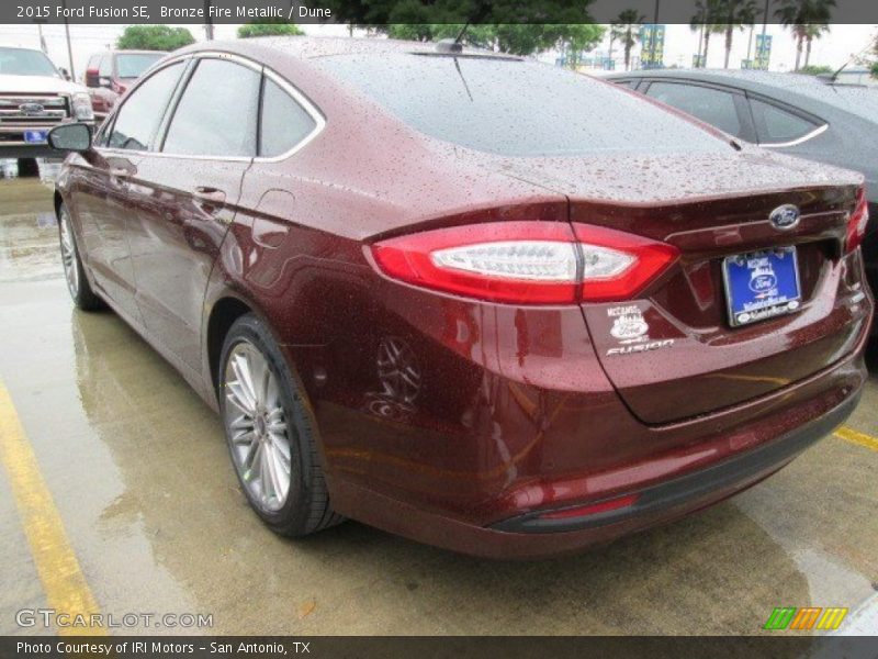 Bronze Fire Metallic / Dune 2015 Ford Fusion SE
