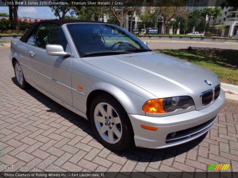 Titanium Silver Metallic / Grey 2001 BMW 3 Series 325i Convertible