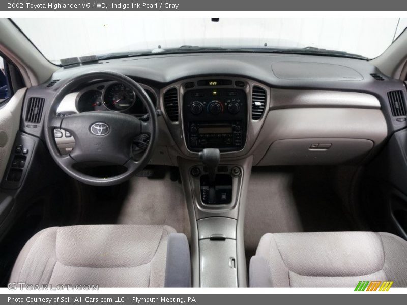 Indigo Ink Pearl / Gray 2002 Toyota Highlander V6 4WD