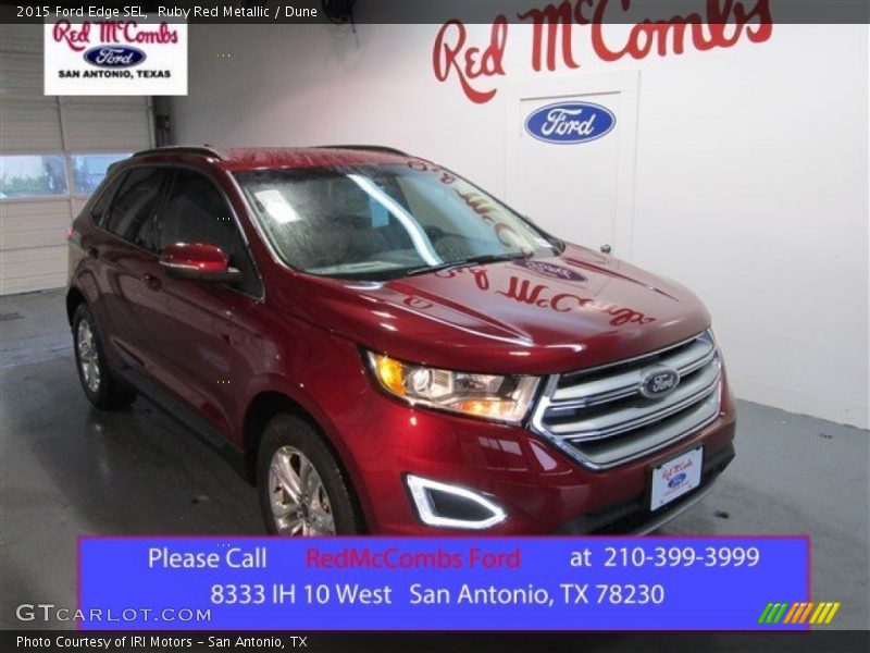 Ruby Red Metallic / Dune 2015 Ford Edge SEL