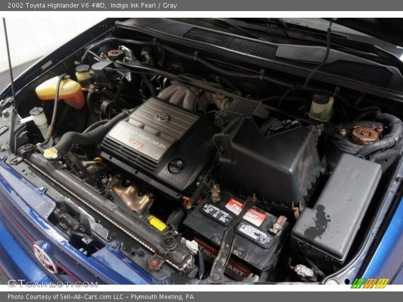 Indigo Ink Pearl / Gray 2002 Toyota Highlander V6 4WD