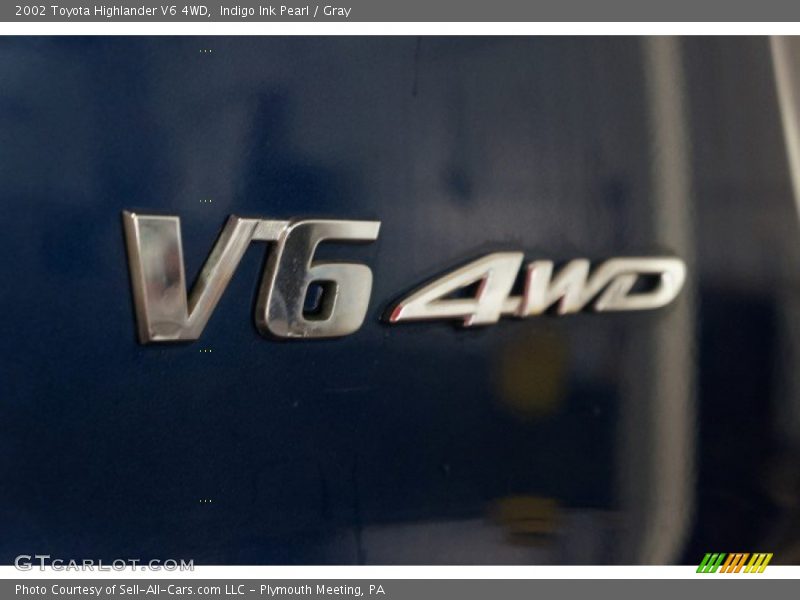 Indigo Ink Pearl / Gray 2002 Toyota Highlander V6 4WD