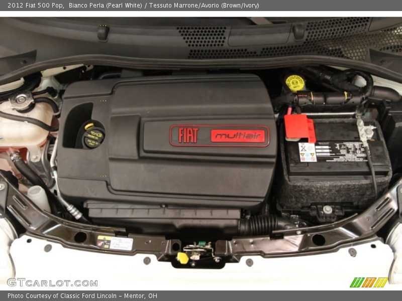 Bianco Perla (Pearl White) / Tessuto Marrone/Avorio (Brown/Ivory) 2012 Fiat 500 Pop