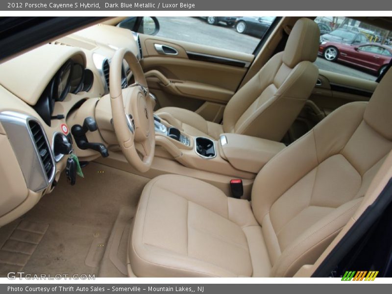 Dark Blue Metallic / Luxor Beige 2012 Porsche Cayenne S Hybrid