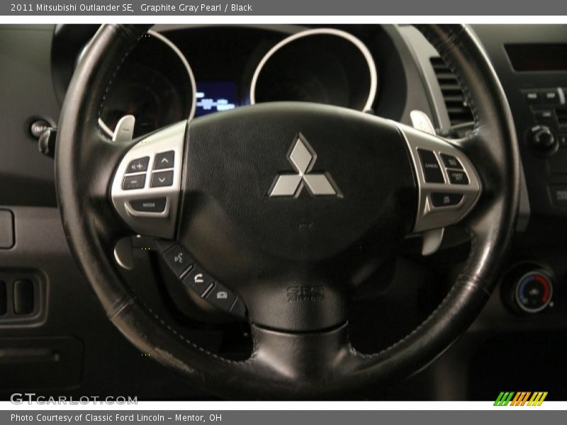 Graphite Gray Pearl / Black 2011 Mitsubishi Outlander SE