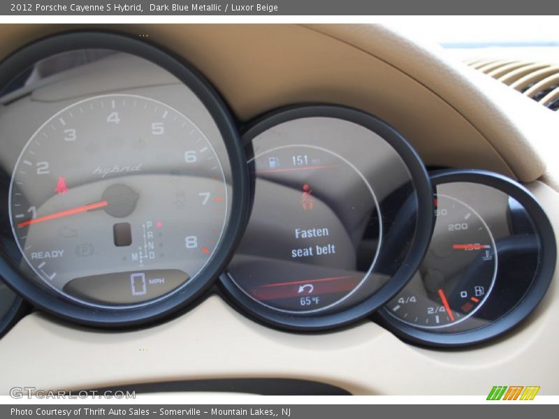 Dark Blue Metallic / Luxor Beige 2012 Porsche Cayenne S Hybrid