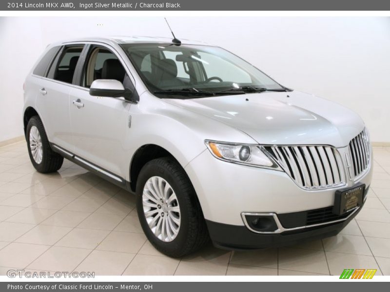 Ingot Silver Metallic / Charcoal Black 2014 Lincoln MKX AWD