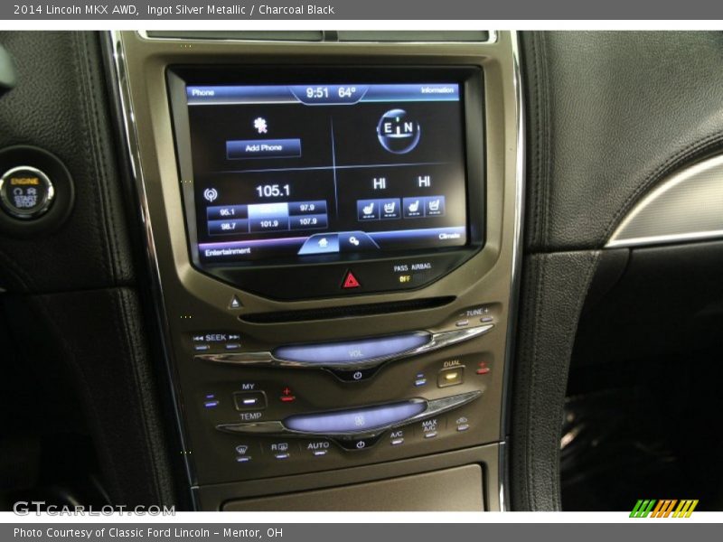 Controls of 2014 MKX AWD