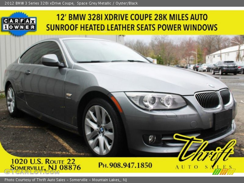 Space Grey Metallic / Oyster/Black 2012 BMW 3 Series 328i xDrive Coupe