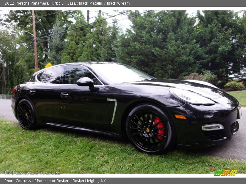 Basalt Black Metallic / Black/Cream 2012 Porsche Panamera Turbo S