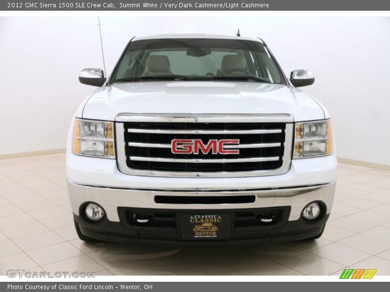 Summit White / Very Dark Cashmere/Light Cashmere 2012 GMC Sierra 1500 SLE Crew Cab