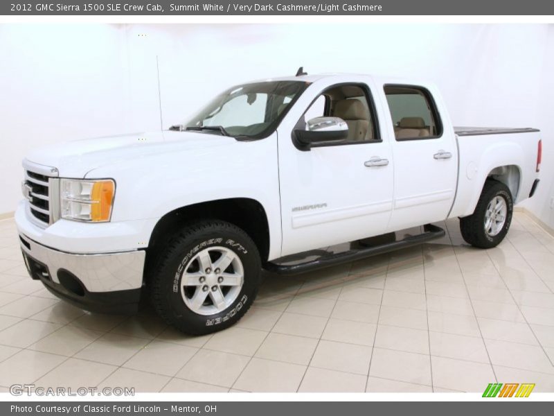Summit White / Very Dark Cashmere/Light Cashmere 2012 GMC Sierra 1500 SLE Crew Cab