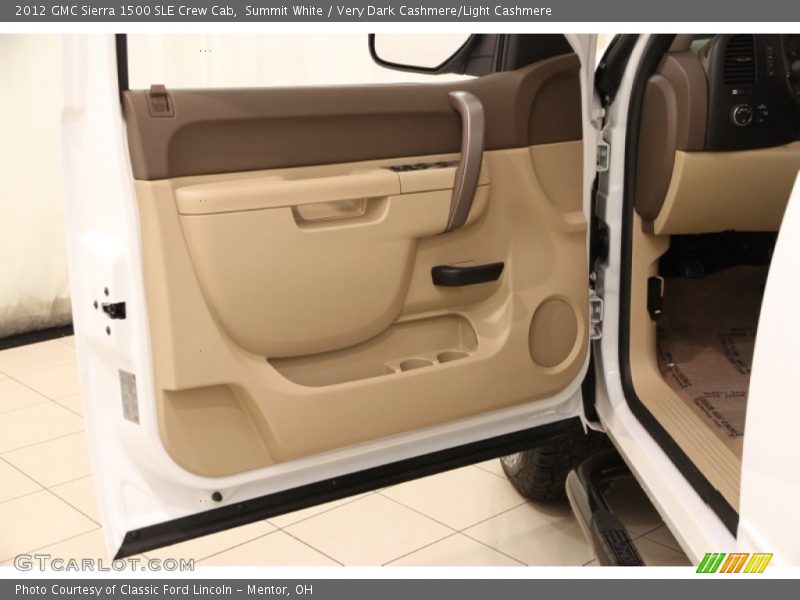 Summit White / Very Dark Cashmere/Light Cashmere 2012 GMC Sierra 1500 SLE Crew Cab
