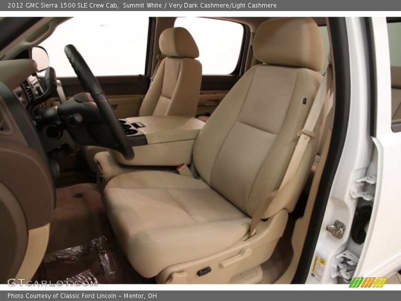 Summit White / Very Dark Cashmere/Light Cashmere 2012 GMC Sierra 1500 SLE Crew Cab