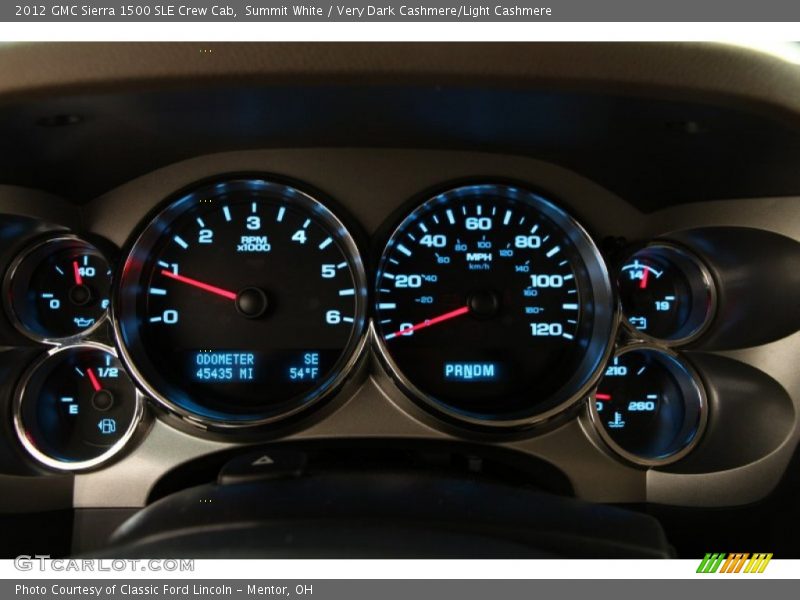 Summit White / Very Dark Cashmere/Light Cashmere 2012 GMC Sierra 1500 SLE Crew Cab