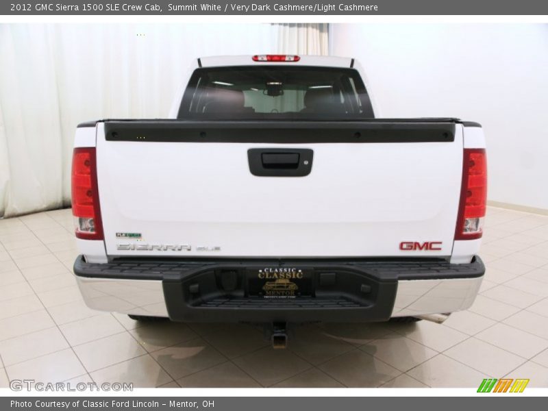 Summit White / Very Dark Cashmere/Light Cashmere 2012 GMC Sierra 1500 SLE Crew Cab