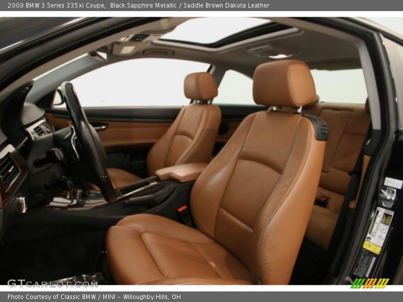 Front Seat of 2009 3 Series 335xi Coupe