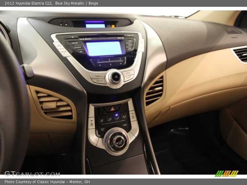 Blue Sky Metallic / Beige 2012 Hyundai Elantra GLS