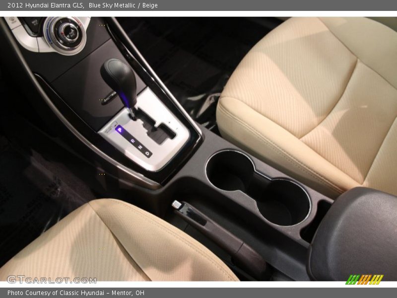 Blue Sky Metallic / Beige 2012 Hyundai Elantra GLS