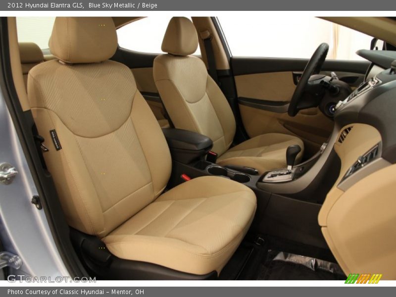 Blue Sky Metallic / Beige 2012 Hyundai Elantra GLS