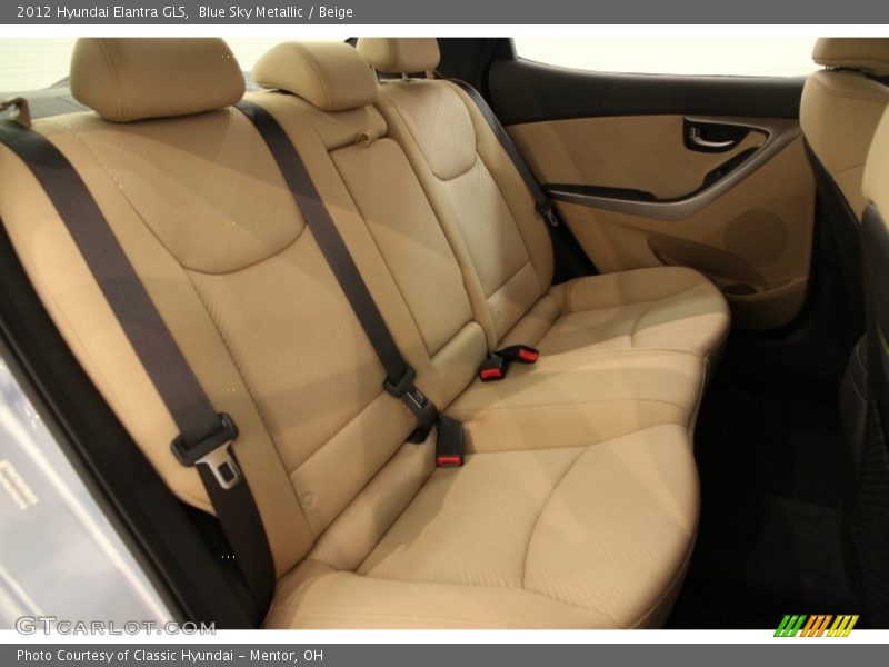 Blue Sky Metallic / Beige 2012 Hyundai Elantra GLS