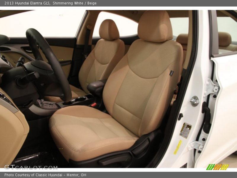Shimmering White / Beige 2013 Hyundai Elantra GLS