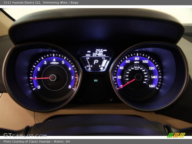 Shimmering White / Beige 2013 Hyundai Elantra GLS